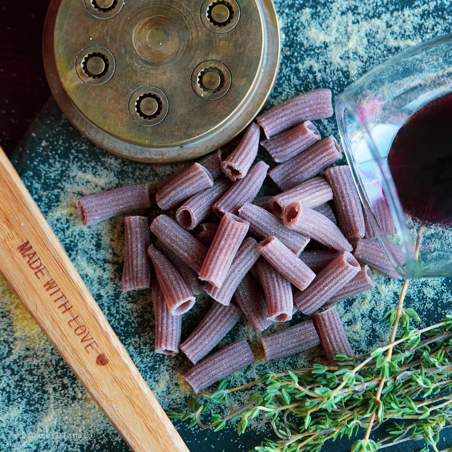 Texas Red Wine and French Thyme Maccheroni