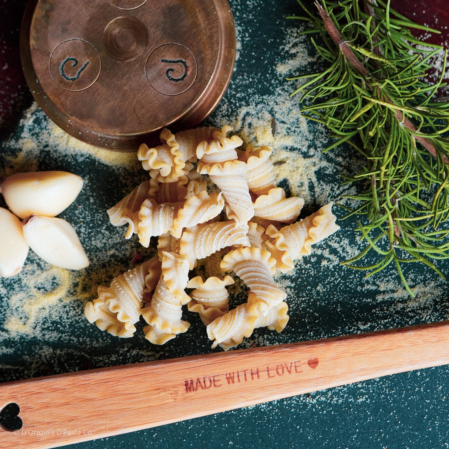 Roasted Garlic and Mediterranean Rosemary Campanelle